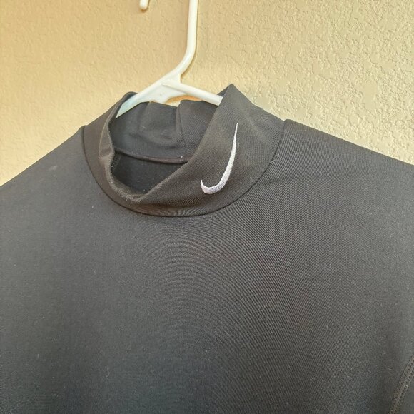 Nike Pro black compression mock turtleneck - Picture 2 of 4